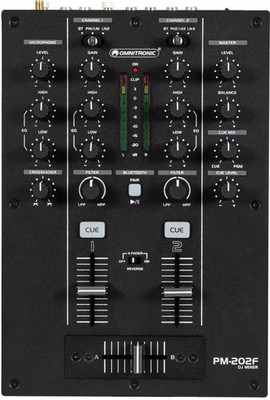 B-WARE Omnitronic PM-202F 2-Kanal DJ-Mixer Bluetooth LPF HPF Line Mikrofonkanal