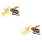  2 PCS Schlangenstatue Dekoration Spielzeug Kleine Schlangenfigur