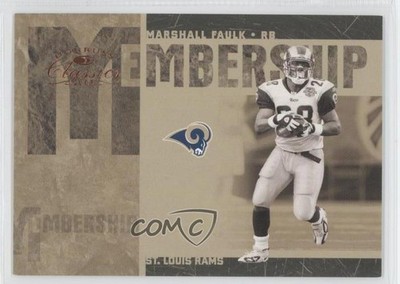 2005 Donruss Classics Membership 335/1000 Marshall Faulk #MS-19 HOF 0l2