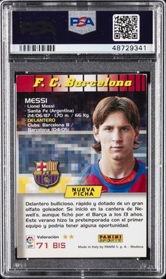 2004-05 Panini Megacracks MGK La Liga - Nueva Ficha Lionel Messi
