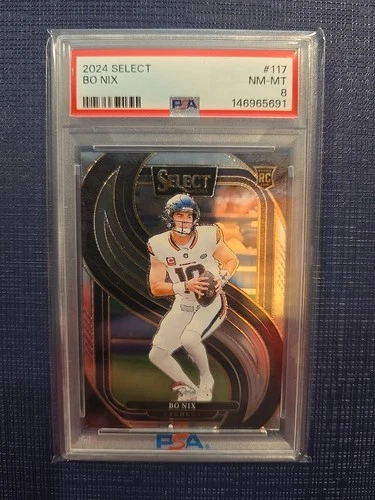 2024 Select Bo Nix RC Rookie Card PSA 8 #117