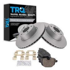 TRQ Rear Brake Pad and Rotor Set Ceramic G Coated Rotors Compatible with 2011...