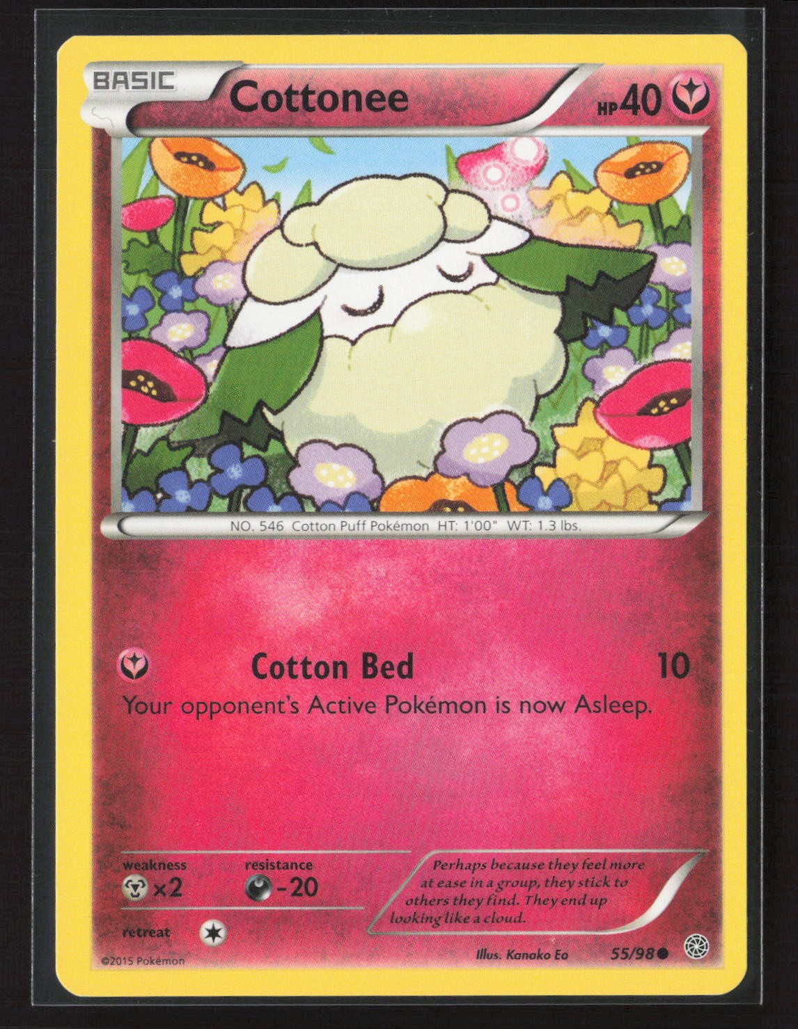 Cottonee 55/98 Common Ancient Origins Pokemon Lightly Played