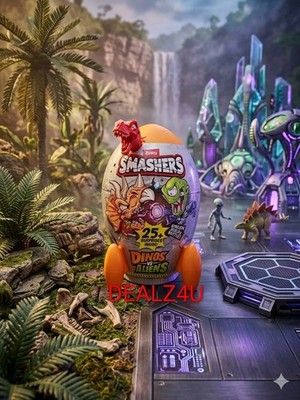 ZURU SMASHERS DINO VS ALIEN ROCKET SMASH & BUILD WITH 25+ SURPRISES INSIDE NEW