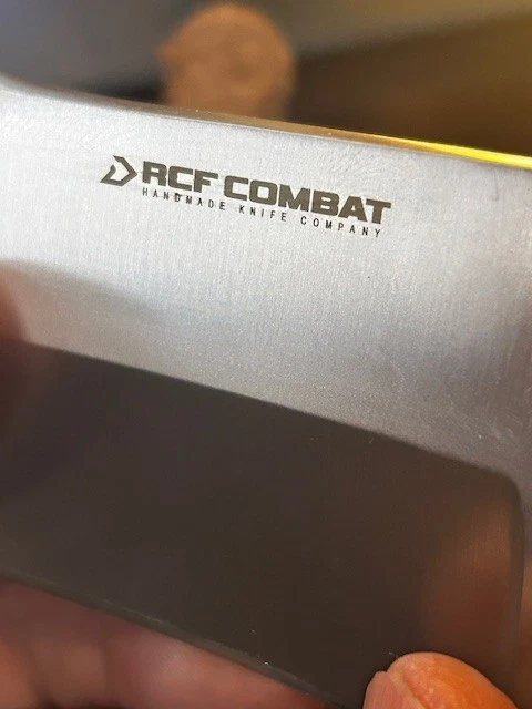 RCF Combat Bowie 刀 – 户外生存固定刀片 + 皮革鞘 — 第 2/2 张图片