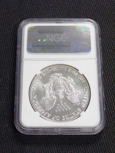 1987 AMERICAN SILVER EAGLE 1oz .999 FINE SILVER NGC GRADED MS69 $1 COIN USA - Picture 2 of 2
