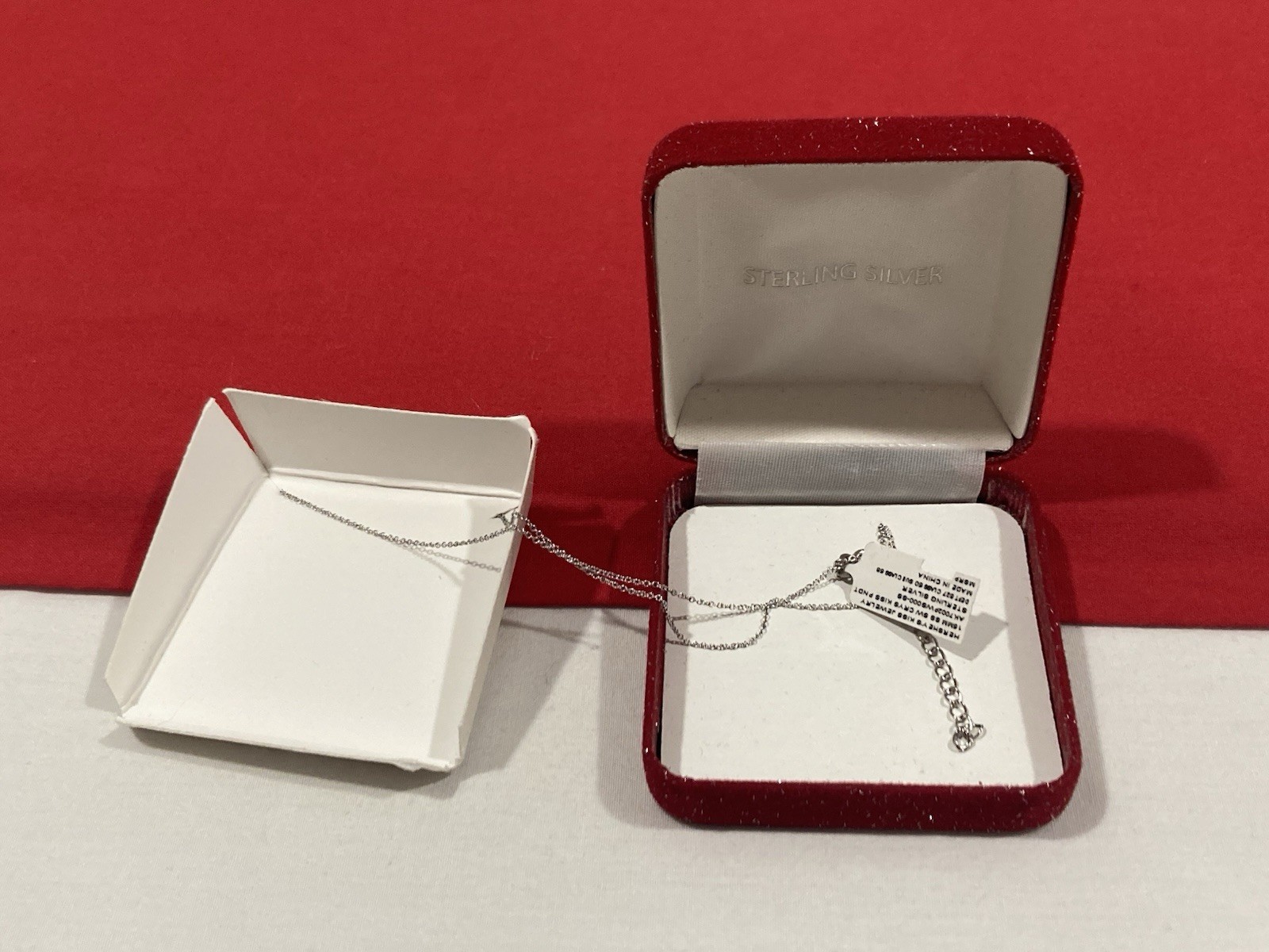 NEW WTJ 925 Sterling Silver Hershey’s Kiss Pendant & Necklace 18" WITH TAG & BOX