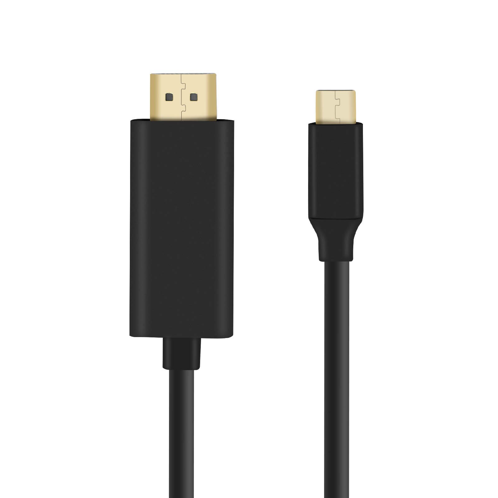 Câble USB C vers HDMI 4K 2m de couleur noire mâle pour écran externe