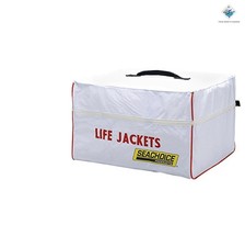 Heavy-Duty 6-Capacity Life Jacket Storage Bag Nylon Zipper Closure Portable