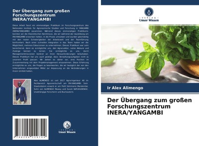 Der Übergang zum großen Forschungszentrum INERA/YANGAMBI Ir Alex Alimengo Buch