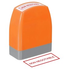 Non Negotiable Notice Stamp Self Inking, Office Stamps Pre Inked, Orange