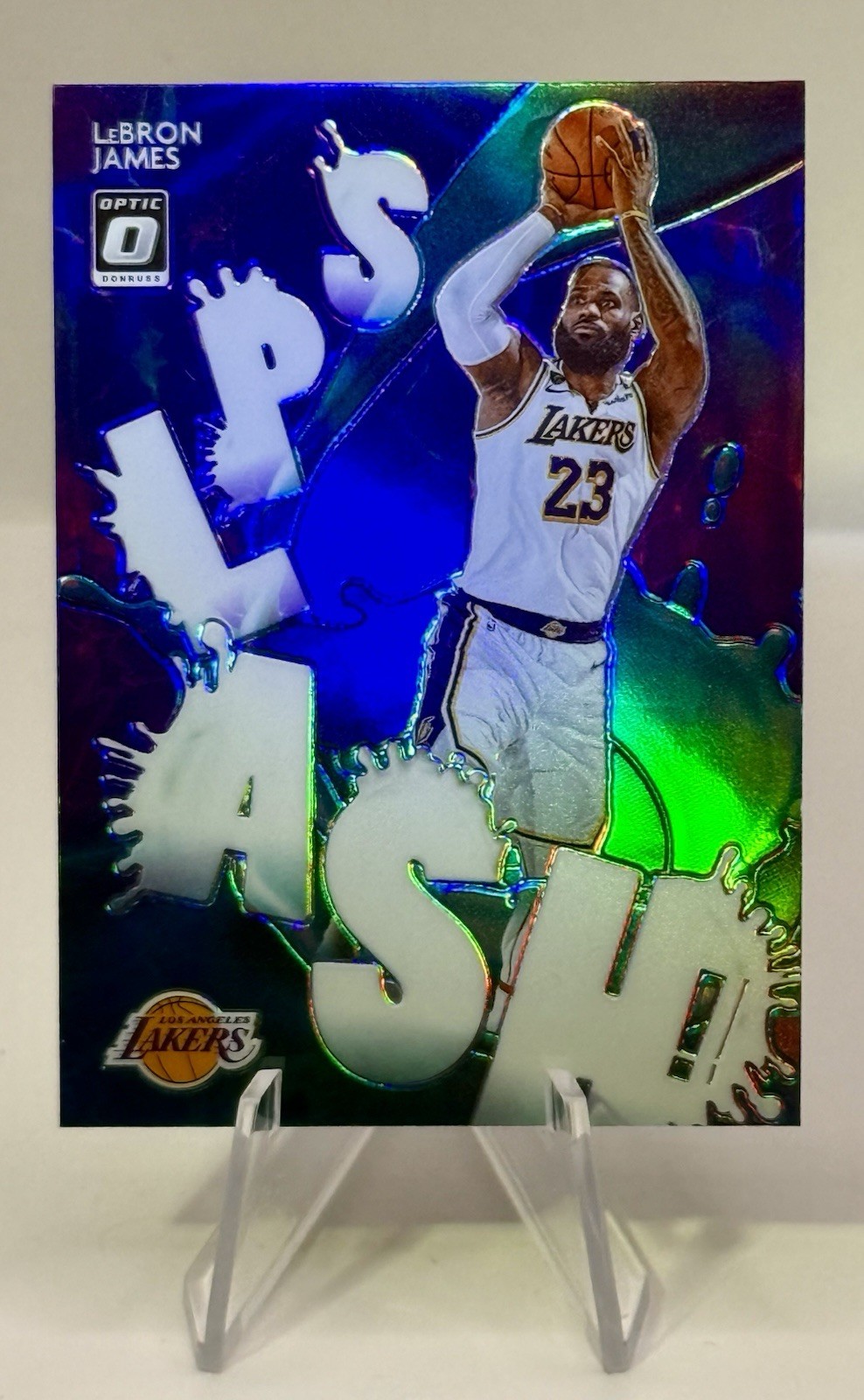 LEBRON JAMES 2020-21 PANINI DONRUSS OPTIC #13 SPLASH HOLO PRIZM LAKERS