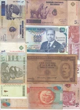 World Banknotes, Lot of 8, Mixed Collection, WBN-58