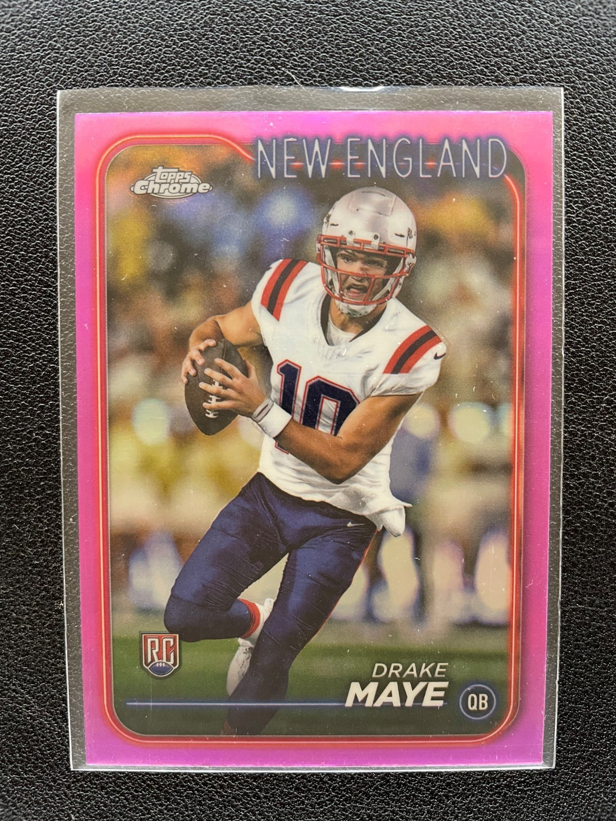 2024 Topps Chrome - Rookies Drake Maye #203 Pink Refractor (RC)