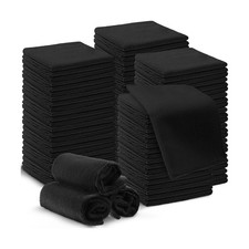 Macarrie 200 Microfiber Cleaning Cloths, 12 x 12 in, 200 GSM, Black