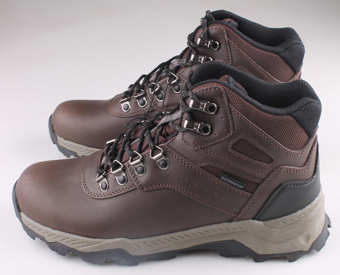Khombu Kenny Waterproof Hiking Boots Men's Size 9 Brown Leather Memory Foam NIB image 2