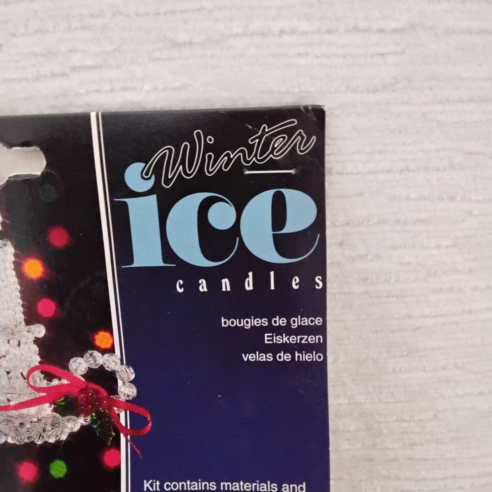 The Beadery Winter Ice  Christmas Ornament Kit “Candles'' #4836 Vintage 1992 Nos