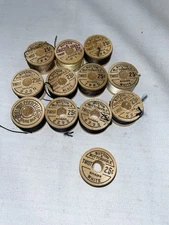 Belding Corticelli Buttonhole Pure Silk Twist Thread 12 Spools Fly Fishing Vtg