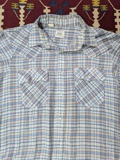VTG Levi's 1980's Olympics Shirt, XL, Pearl Snap Western Shirt, Plaid, US Made