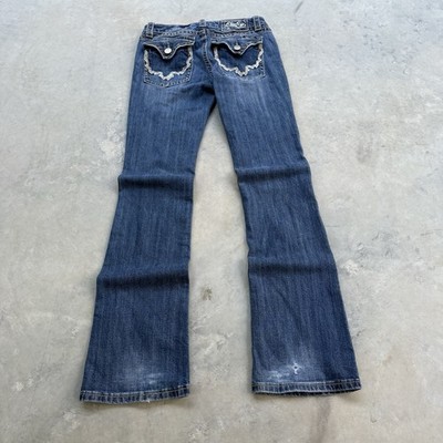 Vintage 2000s Y2K Miss Me Boot Cut Jeans Size 29 29x33 Grunge Low Rise Preppy