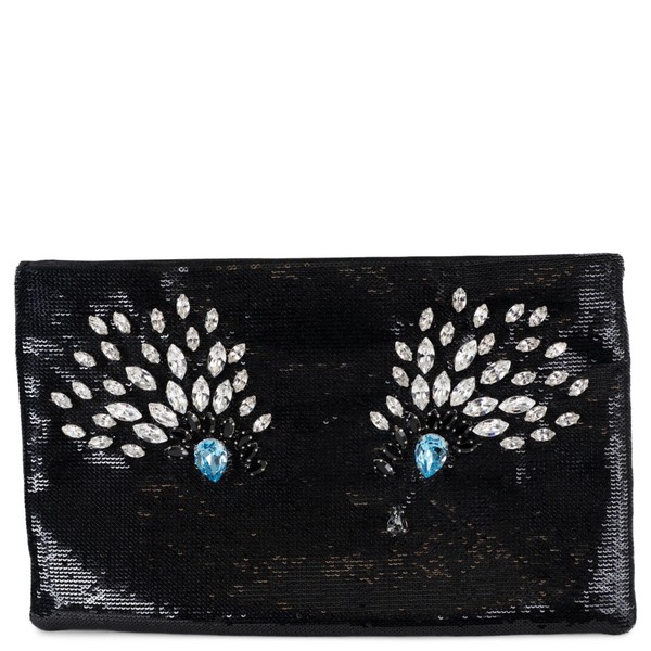 73551 authentische PRADA Clutch schwarz 2015 TROPFEN KRISTALL PAILLETTEN