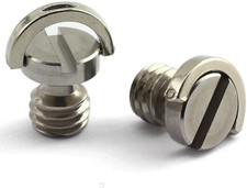 2Pcs 3/8-16 Thread D-Ring Stainless Steel Camera Fixing Screws for Camera Tripod