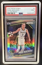 2025 Panini WNBA Prizm Paige Bueckers #5 Silver RC Wings PSA 9