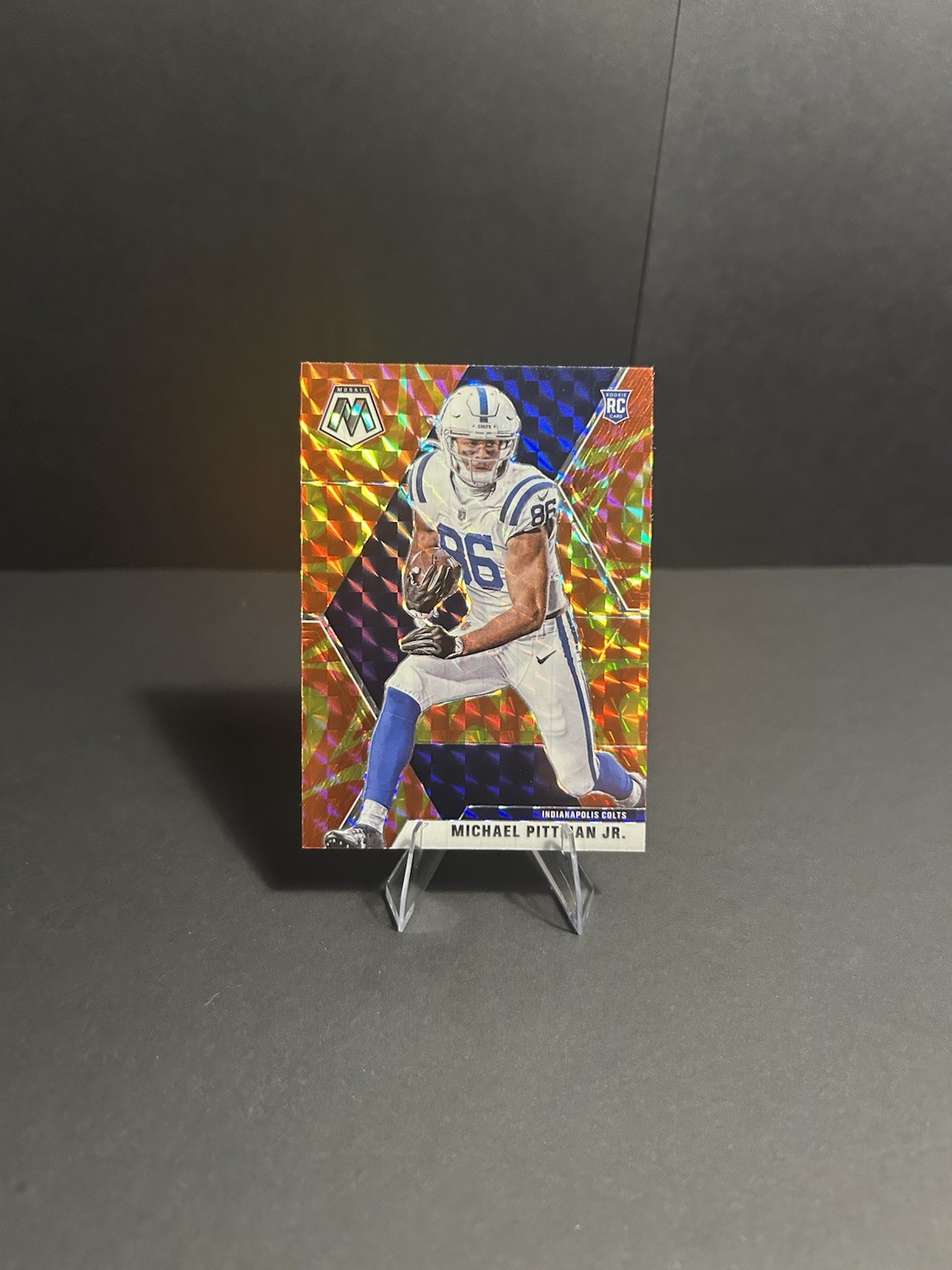 2020 Mosaic - Rookies Michael Pittman Jr. #214 Mosaic Reactive Orange Prizm (RC)