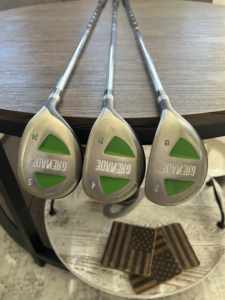 Juego de empuñaduras de madera de calle Bombtech Grenade Flex regular diestro 3,4,5 madera Super Stroke Foto 3 de 4