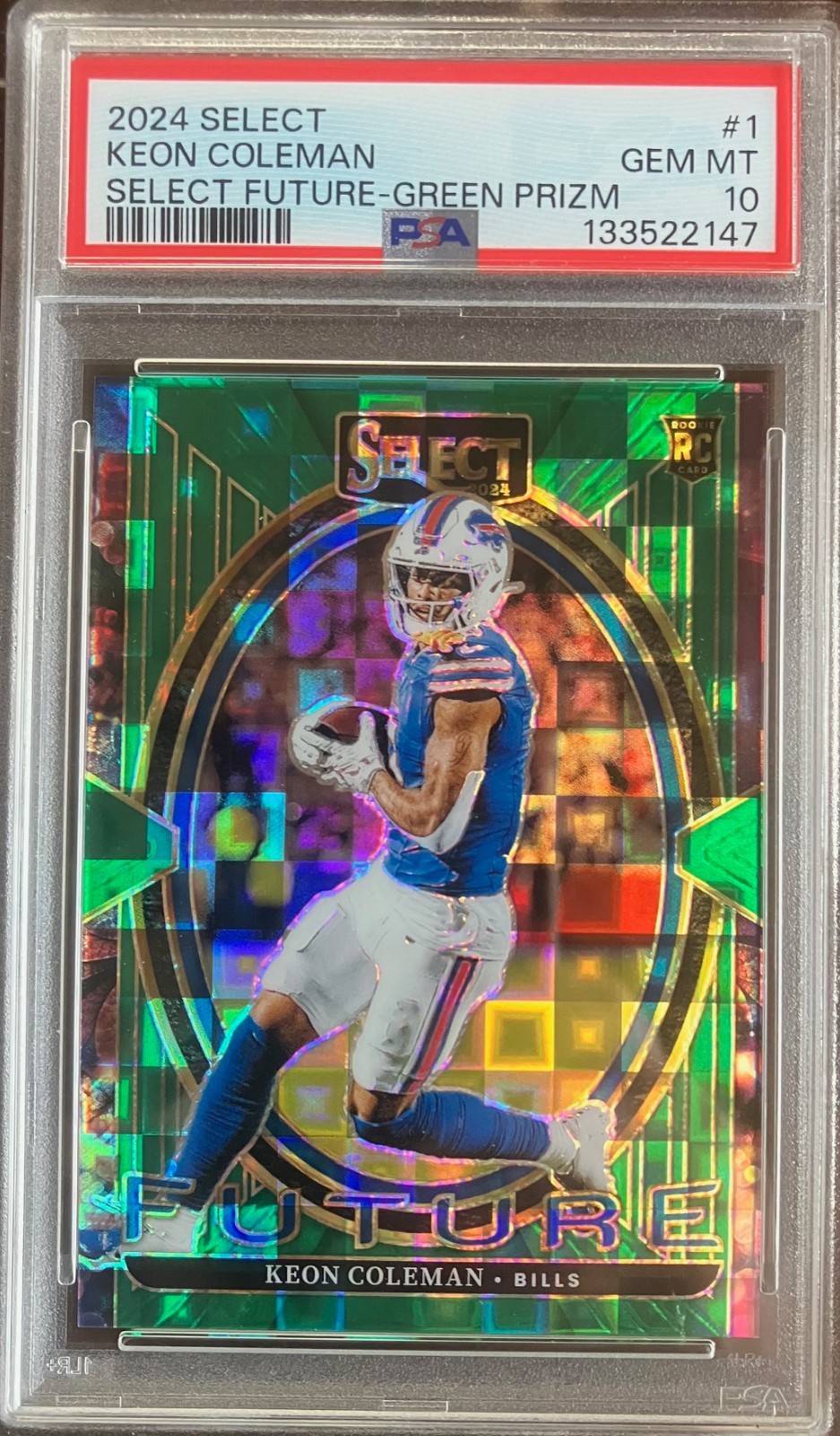 Keon Coleman Panini Select Future #1 Green