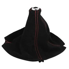 Car Shift Boot Cover Universal Gear Shift Knob Boot Dust Cover Suede Black Red