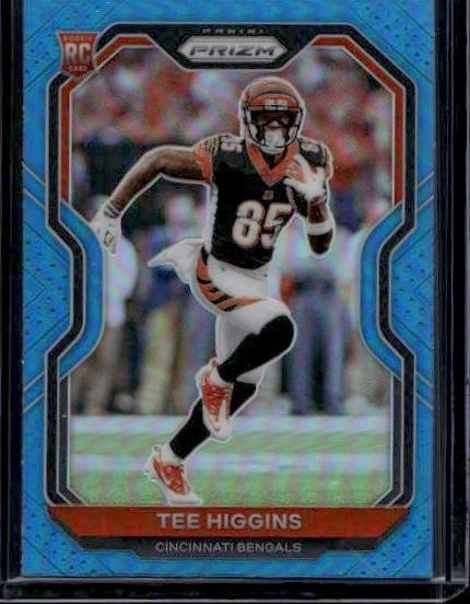 2020 Panini Prizm #308 Tee Higgins Prizm Light Blue