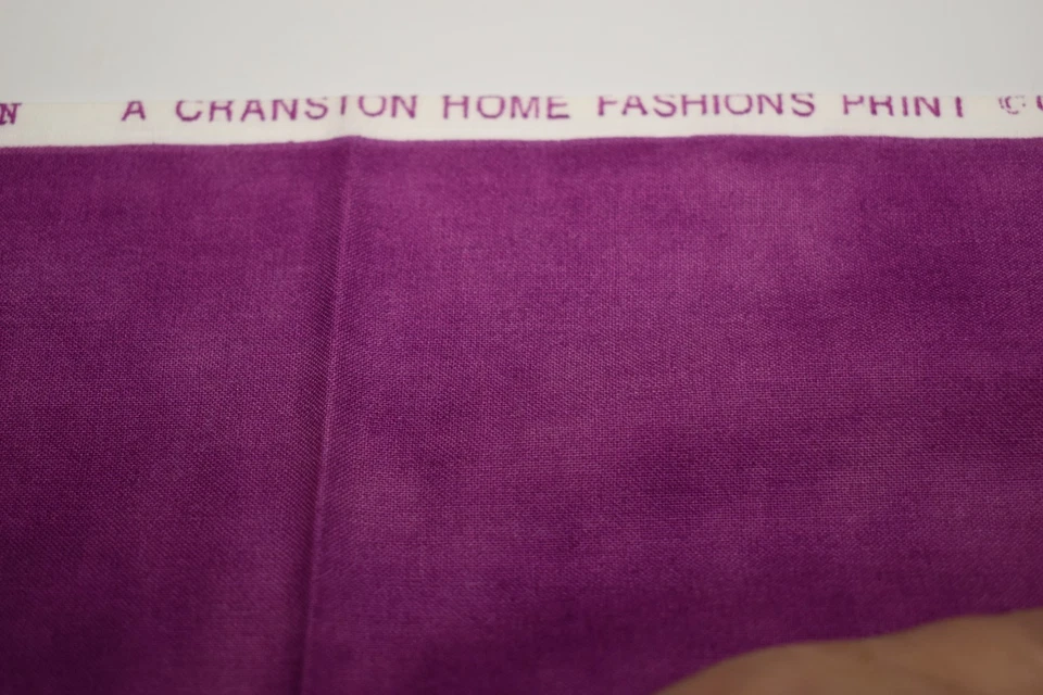 США ВИНТАЖНЫЙ CRANSTON ХЛОПЧАТОБУМАЖНОЙ ТКАНИ вино фиолетовый фон блендер тональ 1 ярд - Изображение 3 из 3