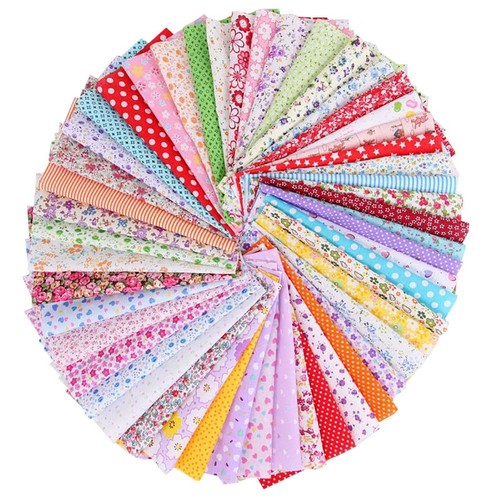 100 Stück Stoffe Baumwolle Baumwollstoff DIY Baumwolltuch Stoffreste Stoffpakete - Bild 12 von 12