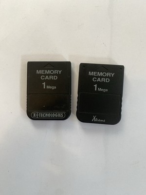 Vintage Retro Gaming PlayStation 1 X Technologies and Xtreme 1MB PS1 Memory Card