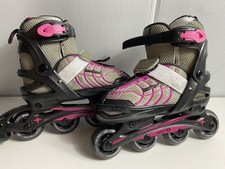 Kids Girls Schwinn Adjustable Rollerblades Inline Skates Size 1 - 4 Black  Pink