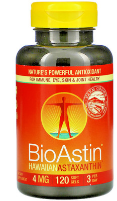 BioAstin Nutrex - hawaiianisches Astaxanthin 4 mg, 120 Kapseln (Nahrungsergän...