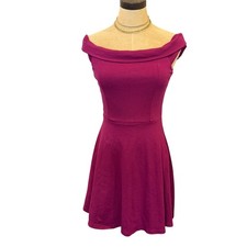 Lulus Fushia Dark Pink Off The Shoulder  Strapless Dress Women size S Cocktail