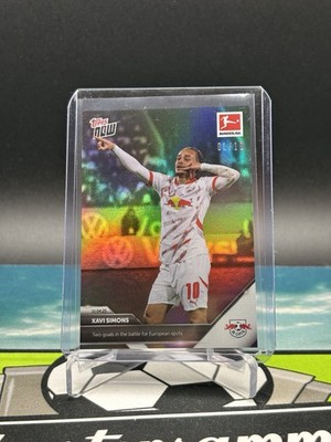 2025 Topps NOW Bundesliga Black /10 Card Two Goals Battle UCL Xavi Simons RB