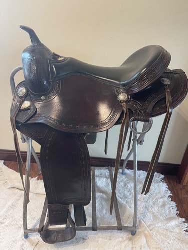 Selle De Cheval Western En Cuir (type Endurance Pleasure/Trail