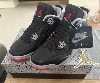 Air Jordan 4 Retro Bred Mit Echtheitsverifizierung In Gr. 40