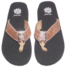 New Yellow Box Women's 8 Bling Ferdy Flip Flop Thong Sandals W1
