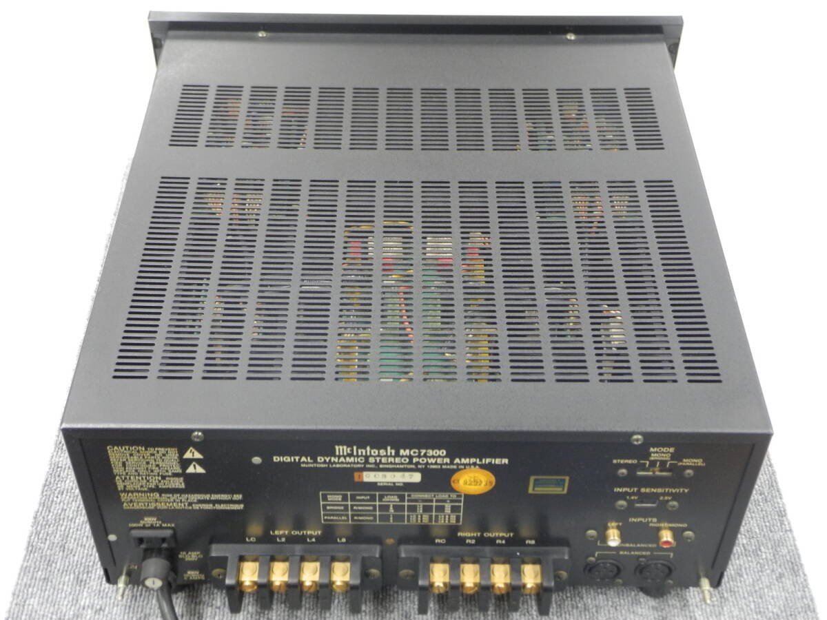 ♪McIntosh★MC7300 POWER AMPLIFIRE マニュアル McIntosh MC7300 Amplifier