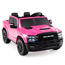 2 Seater 24V Ride on Toy for Big Kids Licensed Ram Truck with Remote and Music-P