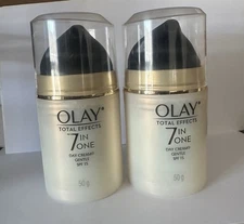 2*Olay Total Effects 7 in 1 SPF 15 Anti-Aging Day/Gentle Cream - 1.7oz 50ml