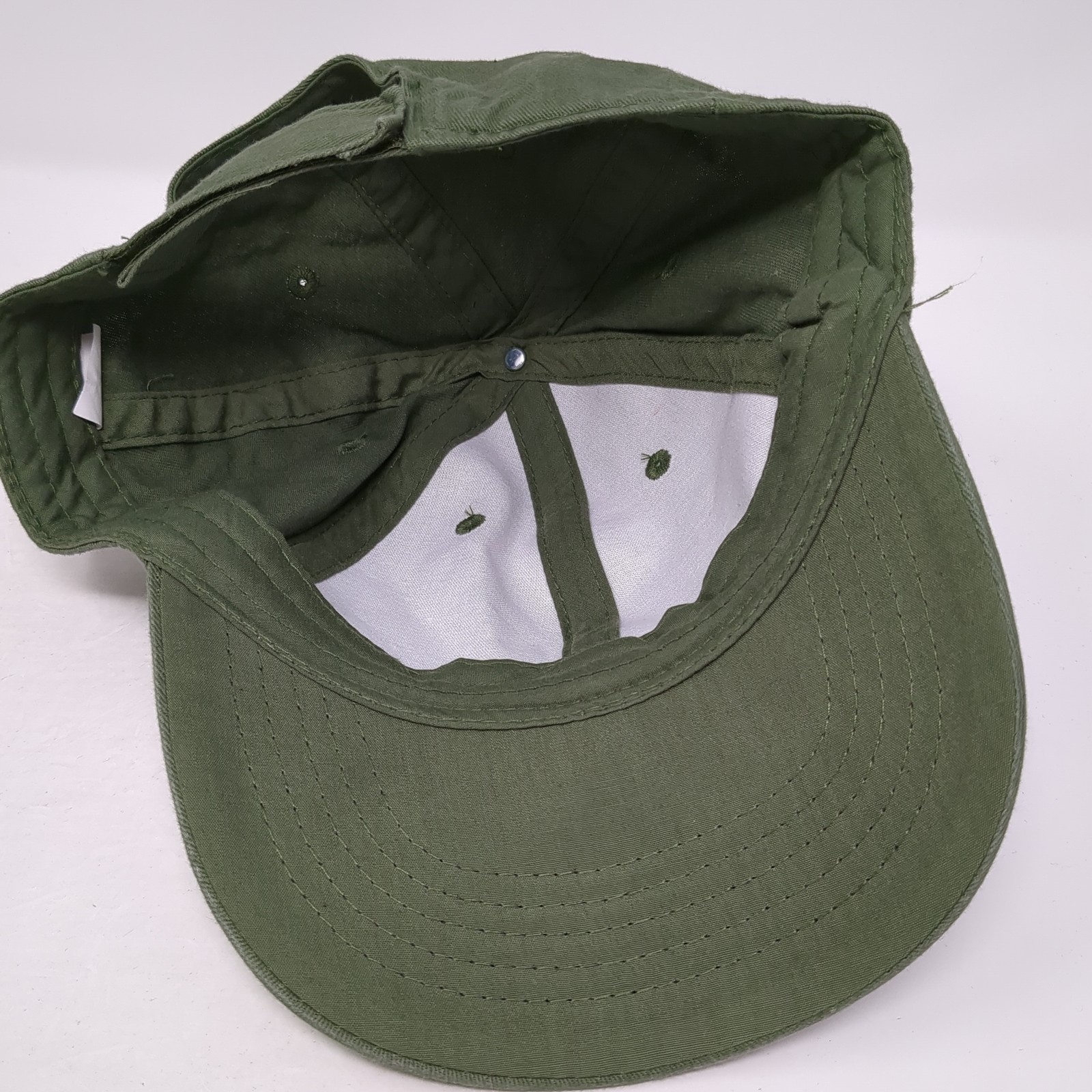 Unbranded Strapback Hat Green Solid One Size Adju… - image 7