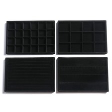 Stackable Velvet Jewelry Organizer Trays for Drawers Inserts Jewelry Storage ...