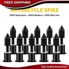 10X 5MM Black Windscreen Motorcycle Windshield Spike Kit Wind screen Bolt Screw