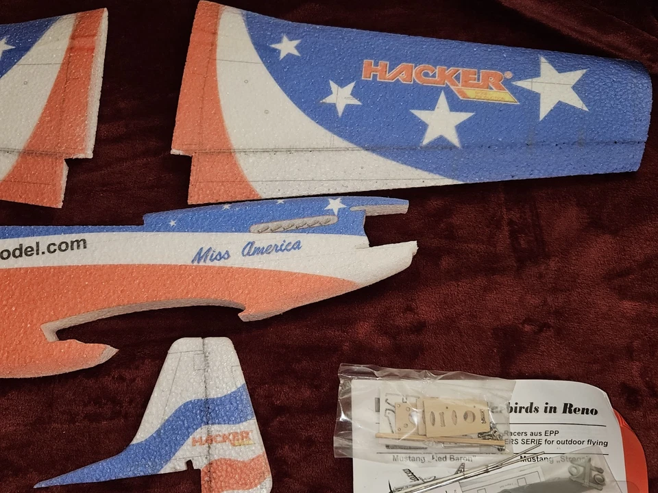 Hacker Rc Flugzeug Elektro  Warbirds In Reno Mustang Miss Amerika Inkl Motor Top - Bild 4 von 4