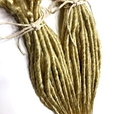 50 SE Single Ended Platinum Blonde Dread Dreadlock Hair Extensions